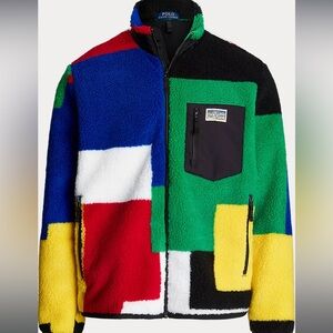 Color-Blocked Pile Fleece Hybrid Jacket Polo Ralph Lauren